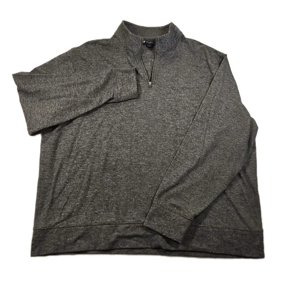 Cremieux Classics XXL‎ Quarter Zip Sweater Dark Gray Business Casual Preppy